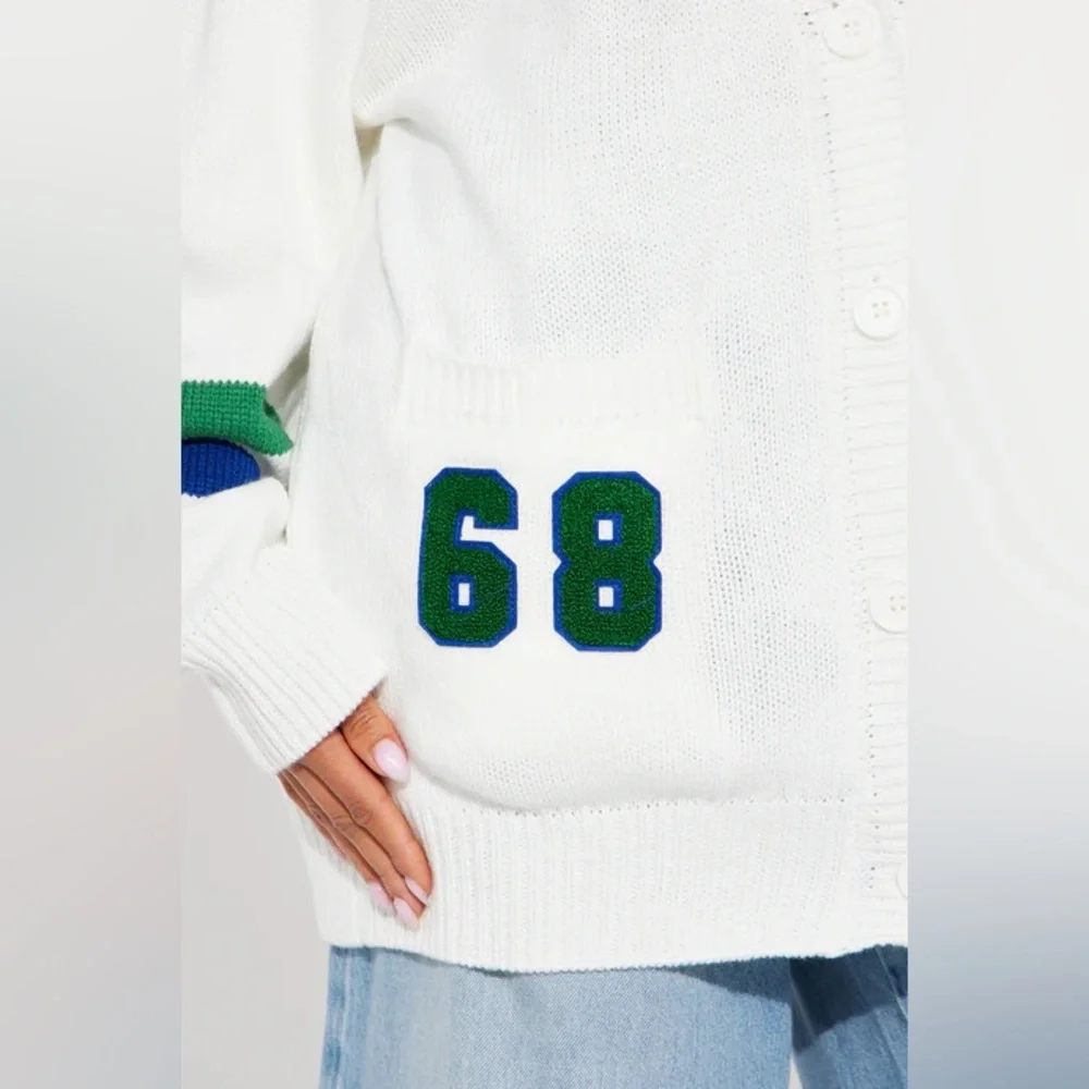 Fashion Nova Book Smart Cardigan - Ivory/combo L - Picture 3 of 6